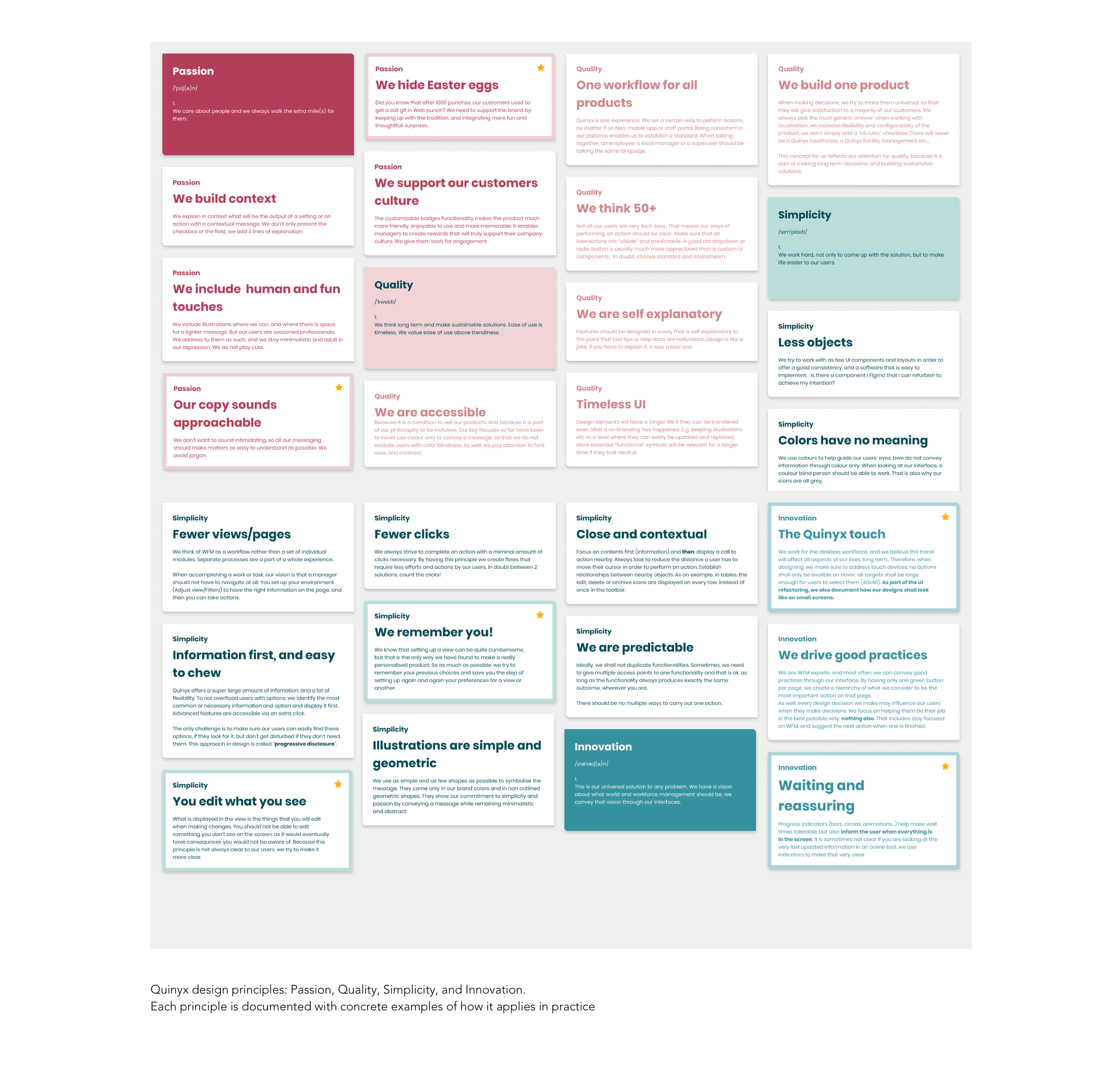 Quinyx product design principles